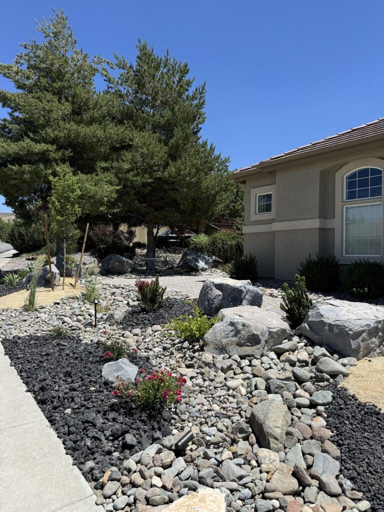 front yard built by landscapers reno nv